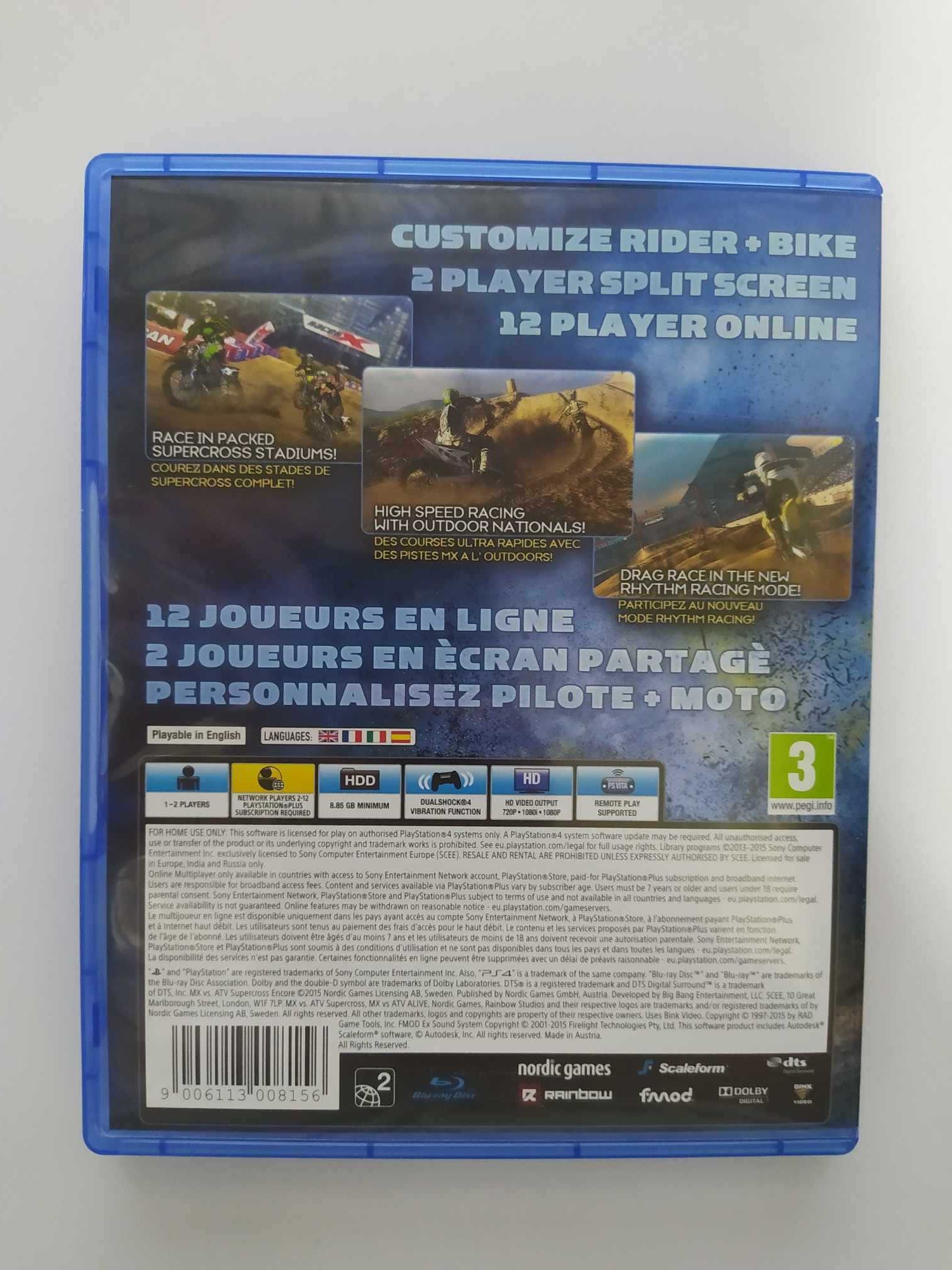 MX vs. ATV Supercross Encore PS4 Angielska wersja gry PS5