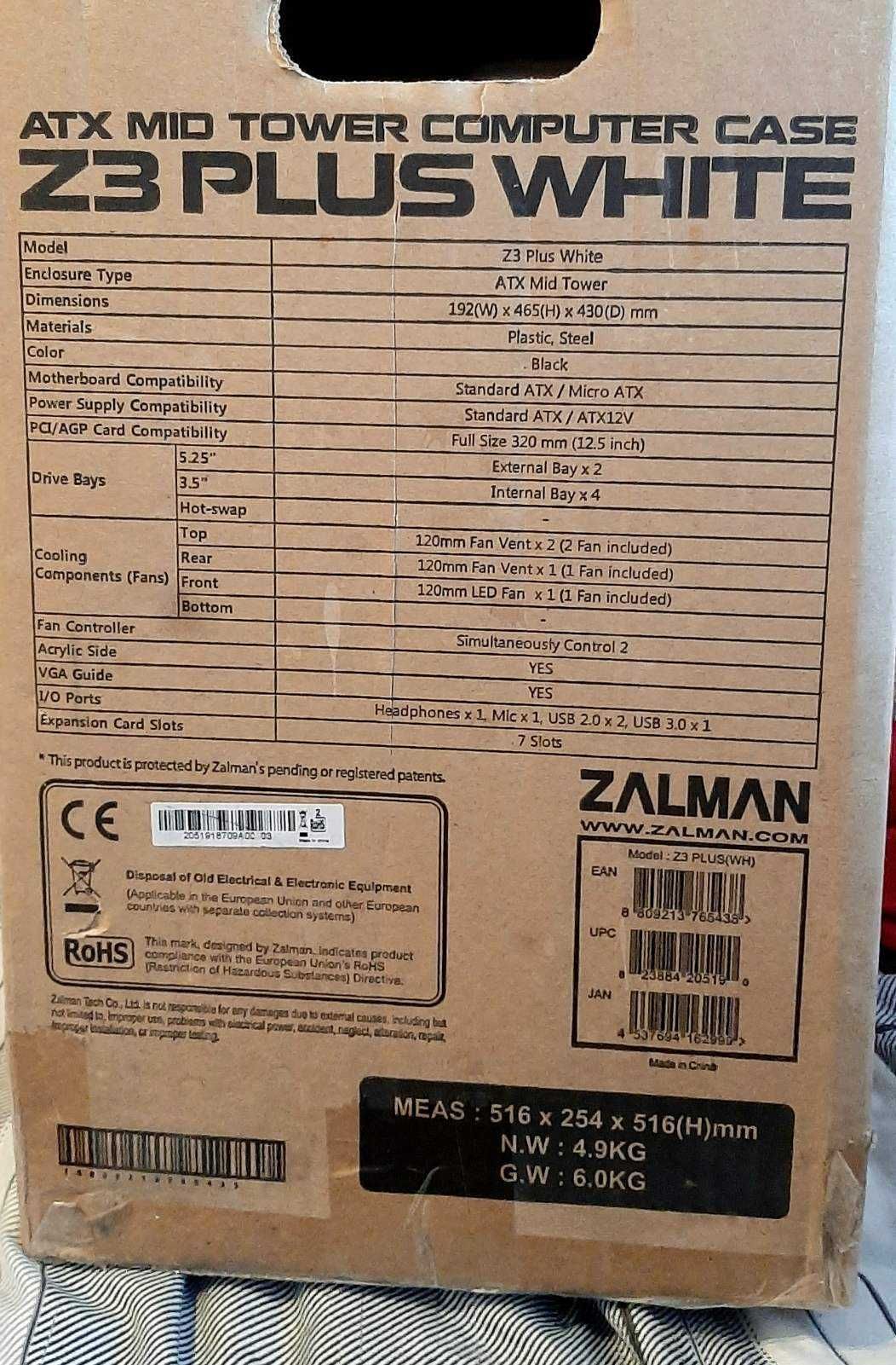 Obudowa Zalman Z3 Plus WHITE!