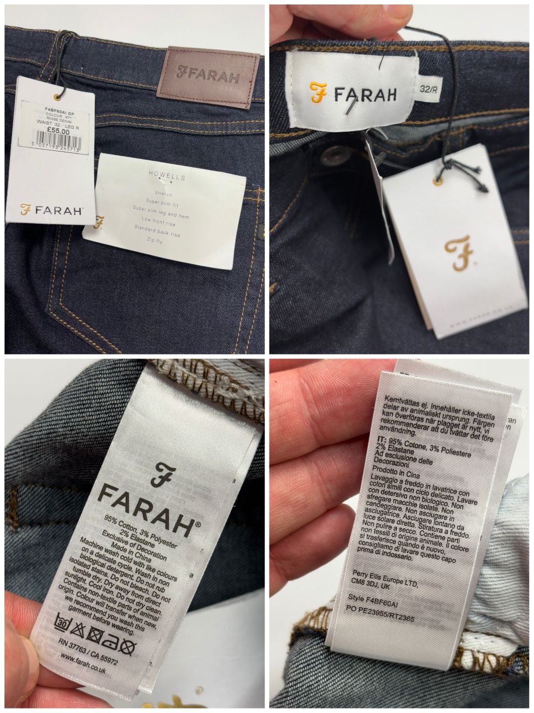 Джинсы штаны Farah originals оригинал size 32, M, L