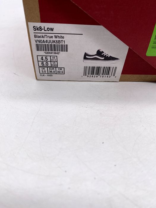 Tenisówki Vans Sk-8 Low wygoda legendarny styl zamszowe rozmiar 36
