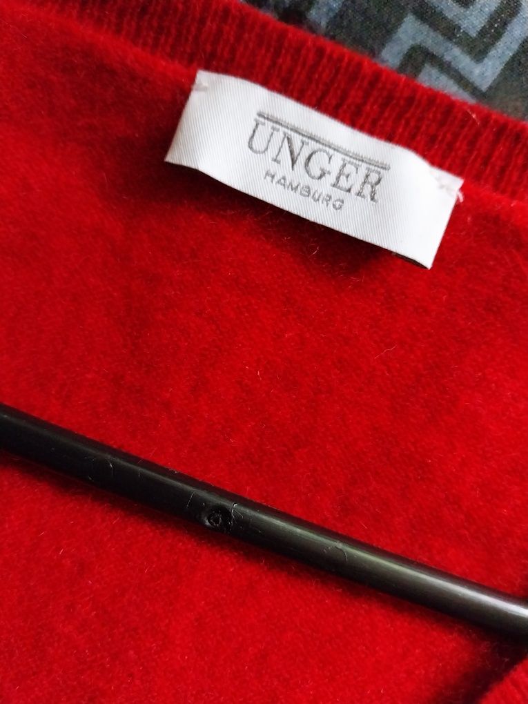 Sweter z kaszmiru 100% w czerwonym kolorze S