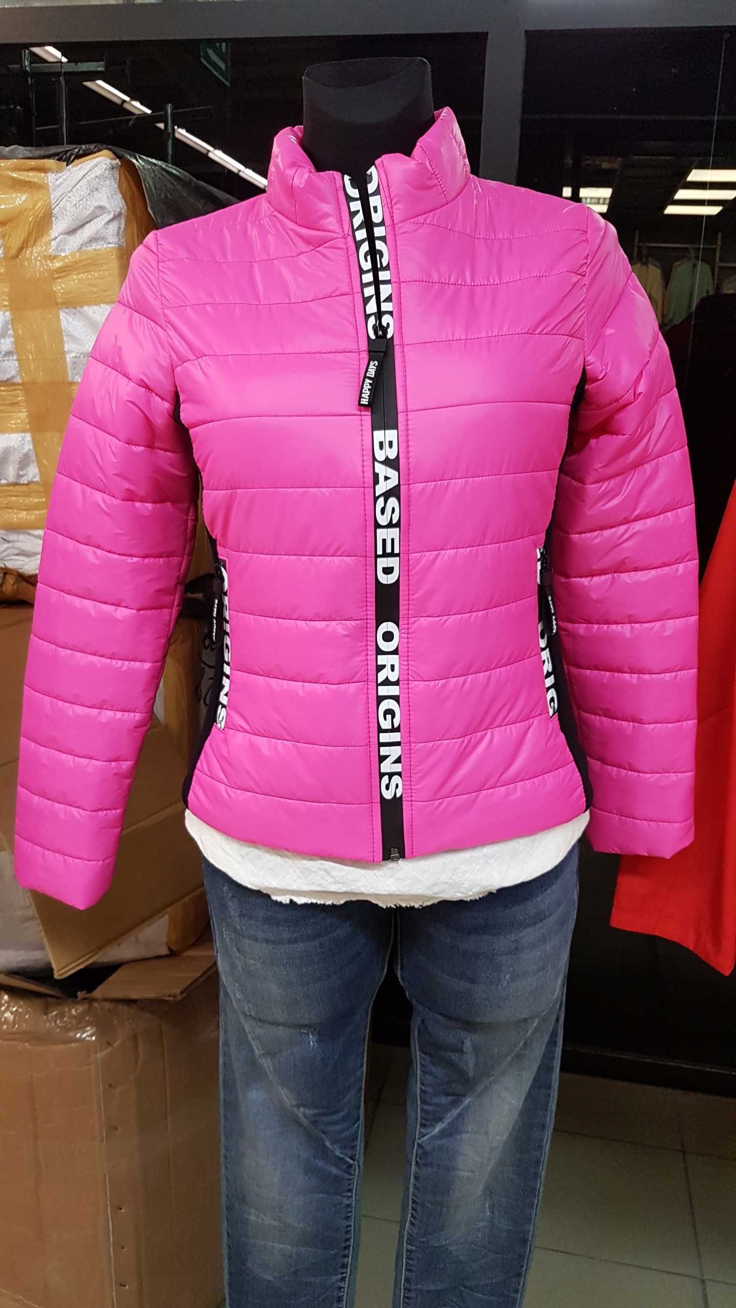 Wiosenna kurtka model jak o la voga różowa S M L XL