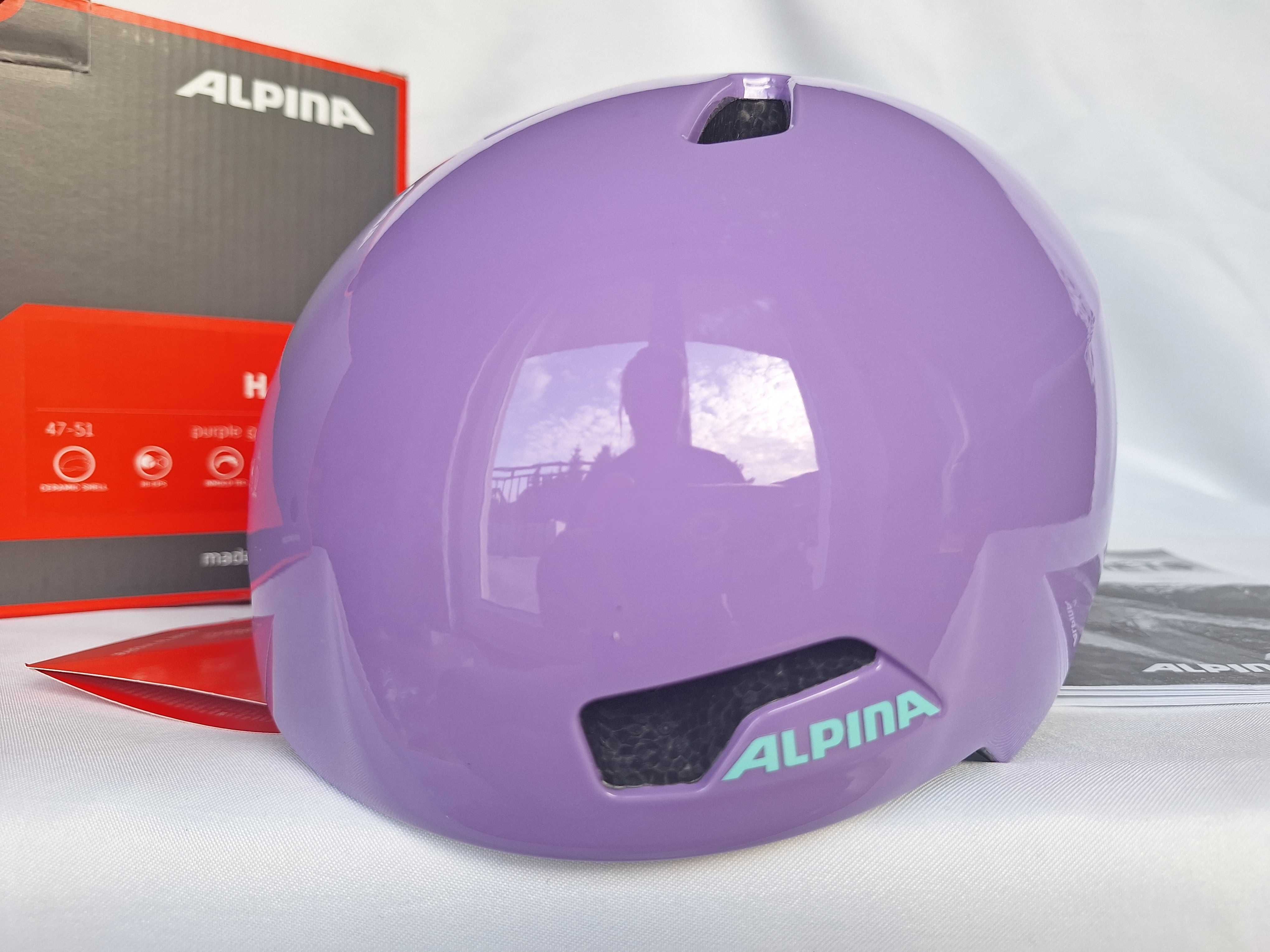 Kask rowerowy dziecięcy Alpina Hackney Purple Gloss S 47-51cm