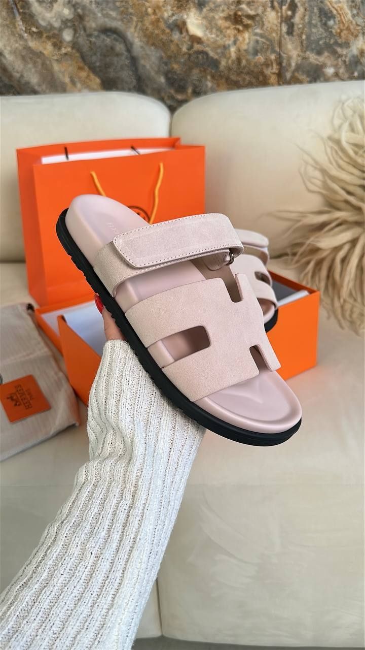 р36-40 Шльопанці Hermes Chyrpe Pink