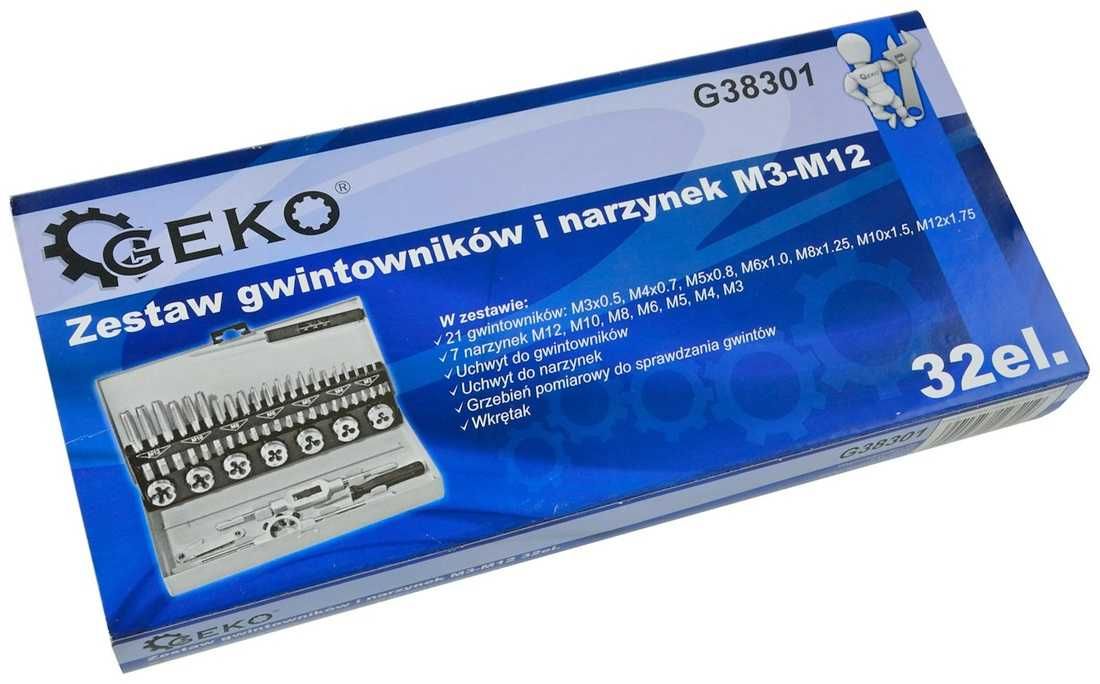 Zestaw - Gwintowniki i narzynki M3 - M12 32el. Kpl