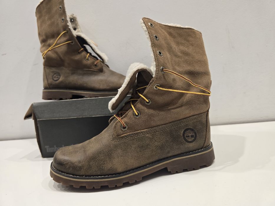 Oryginalne skórzane ocieplone Timberland najnowszy model Inch ShrlBoot