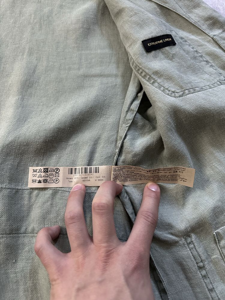 Massimo Dutti Pure Linen Blazer Original чоловічий піджак льон