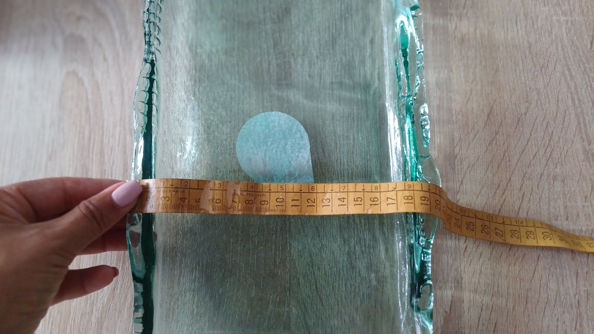 Centro de mesa em vidro (novo)-42cm