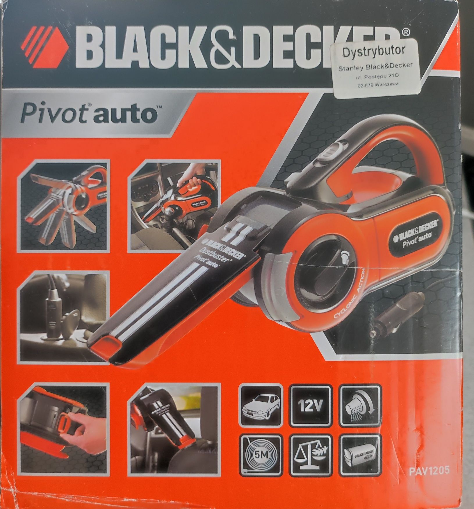 Nowy Odkurzacz samochodowy Black&Decker Pivot 12V