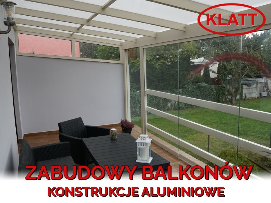 Zabudowa balkonu - Konstrukcje aluminiowe KLATT - Pomiar Gratis