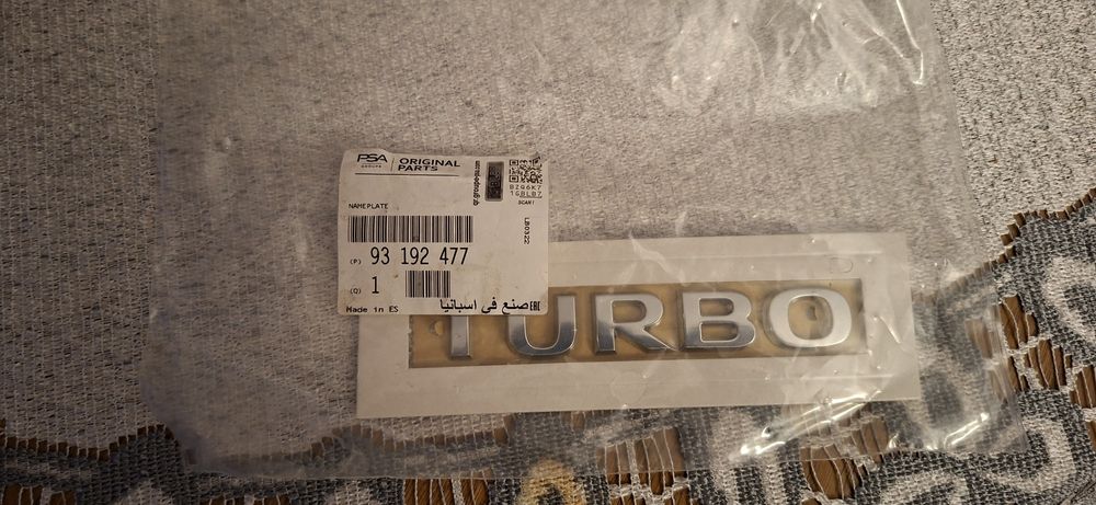 Oryginalny emblemat TURBO