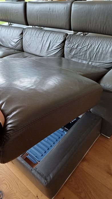 Sofa skórzana Kler funkcja spania i skrzynia