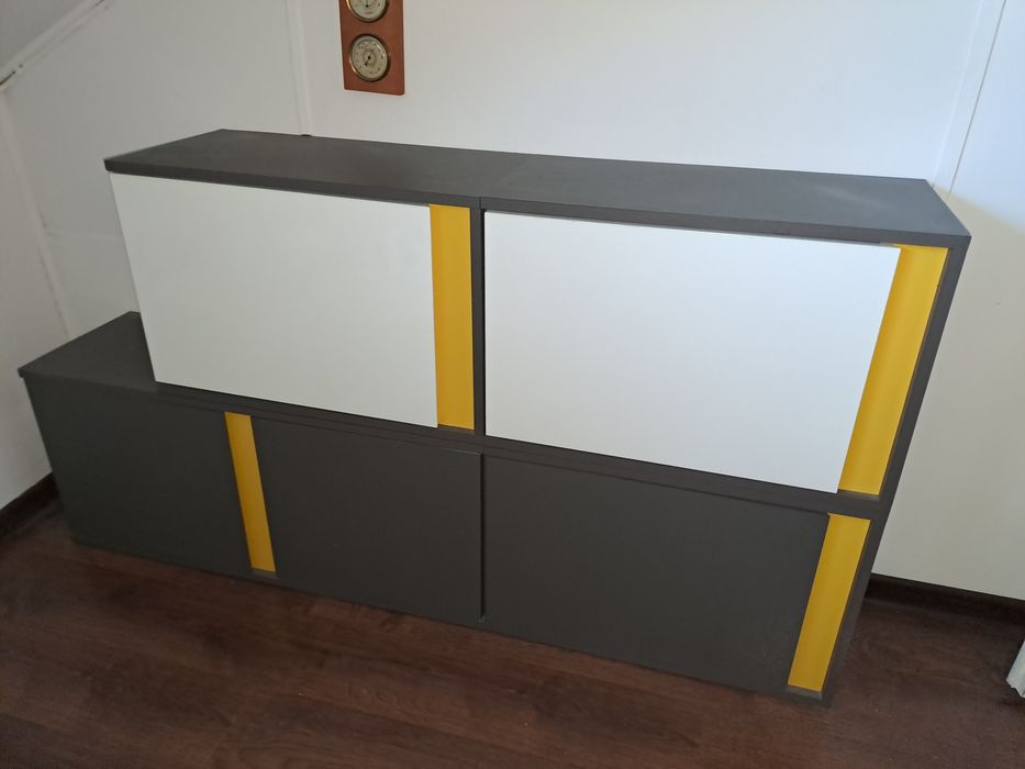 Młodzieżowy Zestaw mebli graphic Black Red White