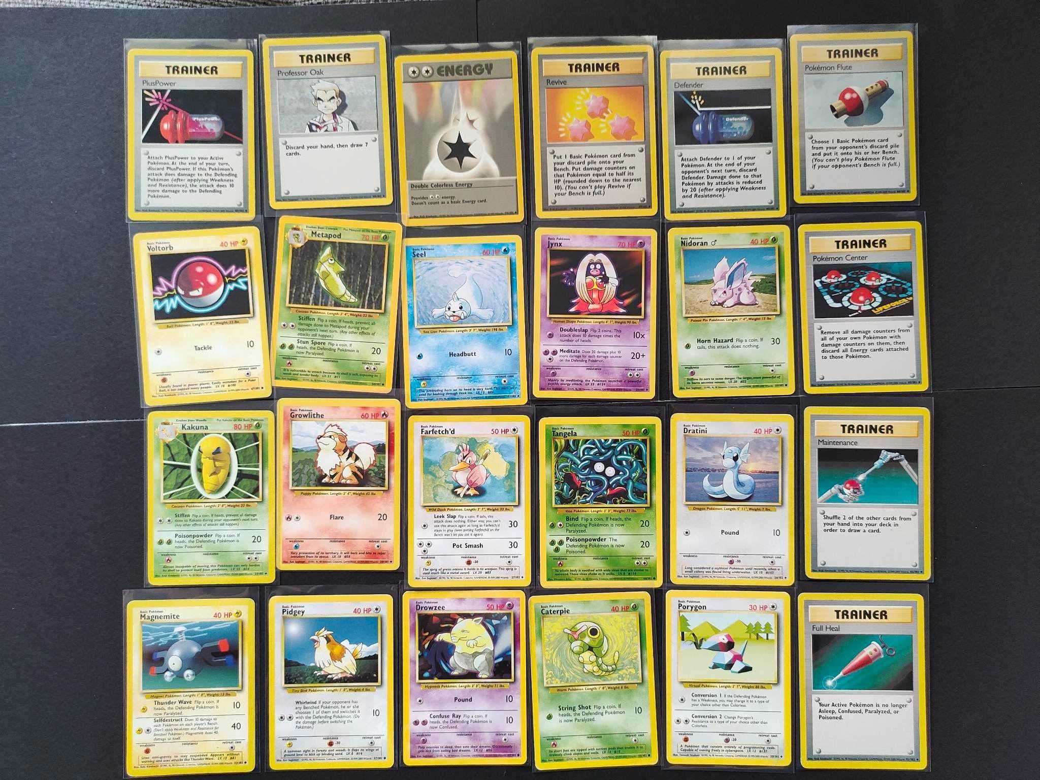 Karty Pokemon, base set zestaw 52 karty, TCG Pokemon