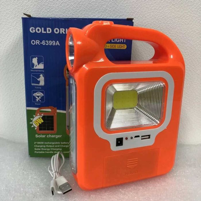 Ліхтар на сонячній батареї OR-6399A лампа із сонячною панеллю