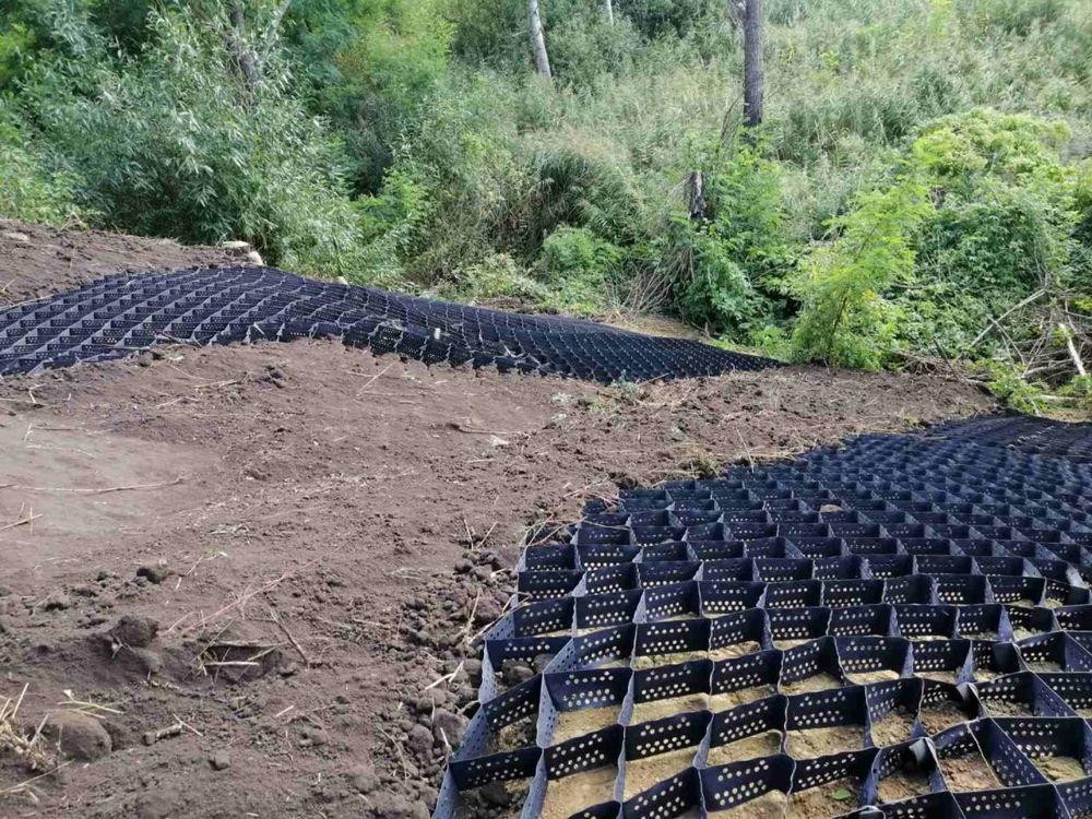 Георешетка для дорожек, парковки, укрепление берега