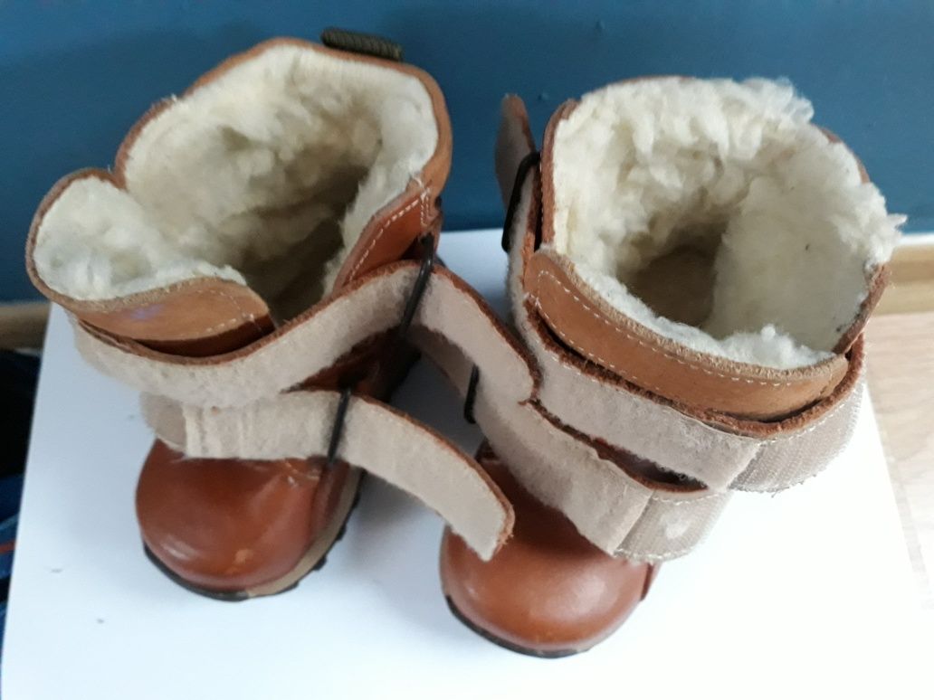 Buty zimowe SKÓRA dł. 13 cm rozm. 20