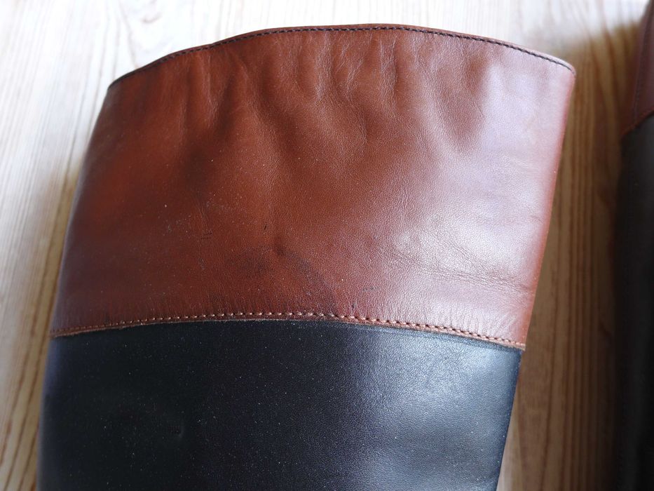 Francuski Szyk Daniel Hetcher eleganckie paryskie kozaki 39 skórzane