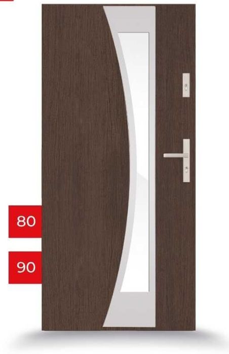 Nowe drzwi wejściowe 72 mm metalowe ościeżnica termo 80, 90