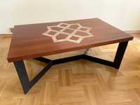 Ława Stół kawowy sapeli granit drewno egzotyczne kamień naturalny