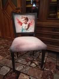 Krzesło fotel antyk prl toaletka