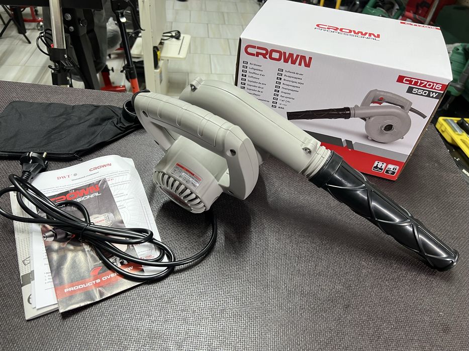 Электрическая воздуходувка CROWN CT17016 Гарантия 550 Вт