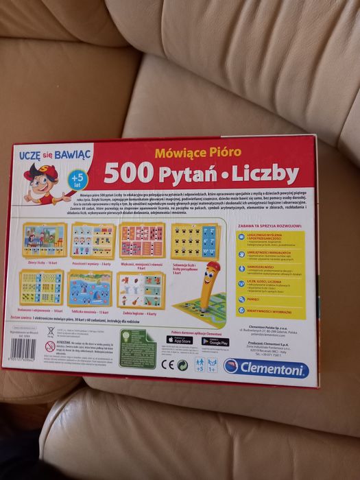 Gra interaktywna edukacyjna Mówiące Pióro 500 Pytań, Liczby +5 j.Nowa