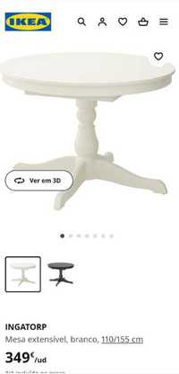 Mesa Redonda Extensível IKEA - Ingatorp