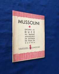 2.ª Guerra Mundial - Mussolini DISCURSO do DUCE (1941)