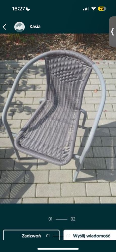 krzesla ogrodowe 2 sztuki