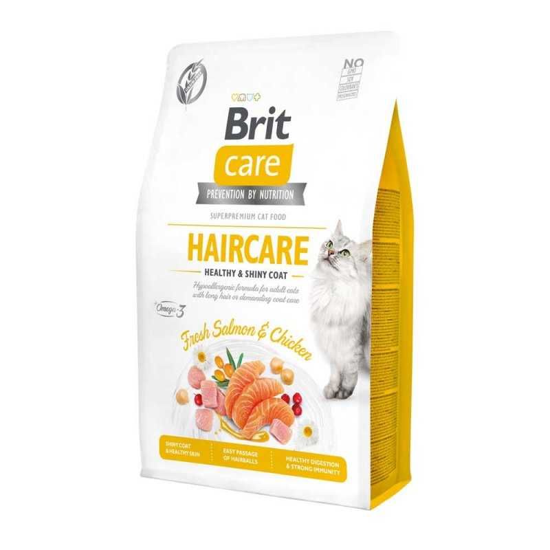 Корм для котов Brit Care Cat Haircare Healthy,Shiny Coat 7кг Срок11,24