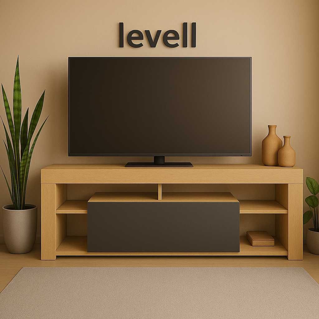 Тумба під ТВ Levell 140 см Сучасна, Стильнав НАЯВНОСТІ Швидка доставка