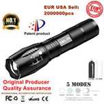 Lanterna tática T6 LED COM ZOOM 50000 Lumens