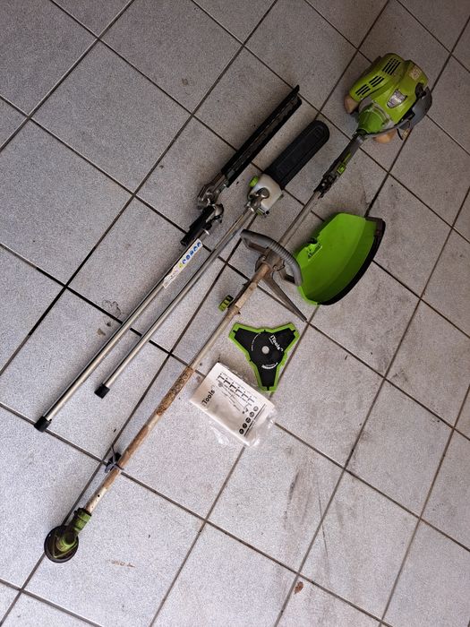 Multifunções a gasolina 4 em 1 ItTools, Roçadora, Motosserra, c/sebes