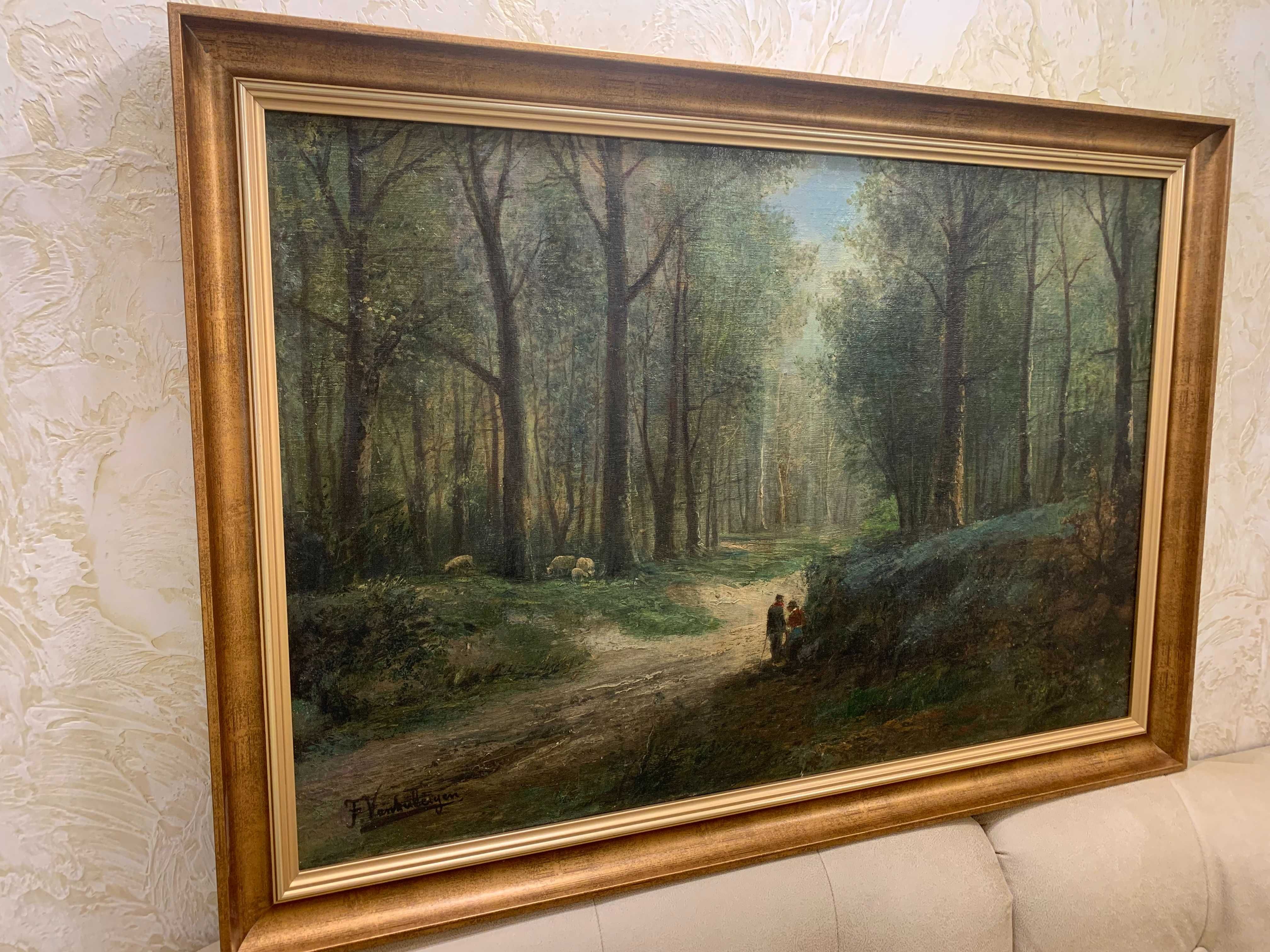 Картина"Дорога в лісі"19 ст.з підп.худ.Олія на полотні.Розм.59*83см