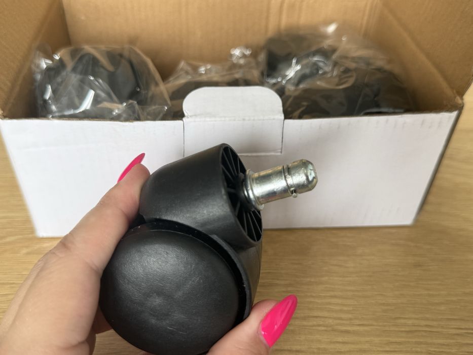 Комплект коліс для офісного крісла, коліщата, колеса, пластик, 5 шт