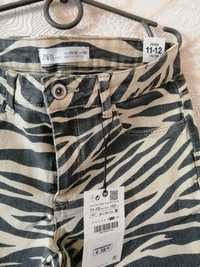 ZARA джинсы с принтом Zebra