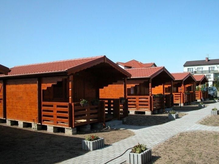 Domek drewniany letniskowy, ogrodowy-5,0x5,2+2,0m zadaszonego tarasu
