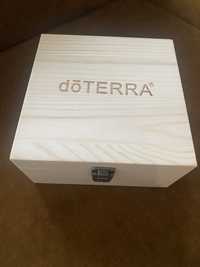 drewniane pudełko organizer DoTERRA na olejki eteryczne