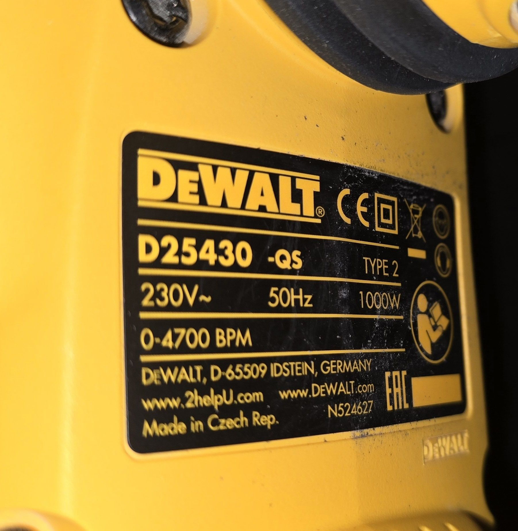 DEWALT D25430K-QS młot kujący SDS+ 4.2J