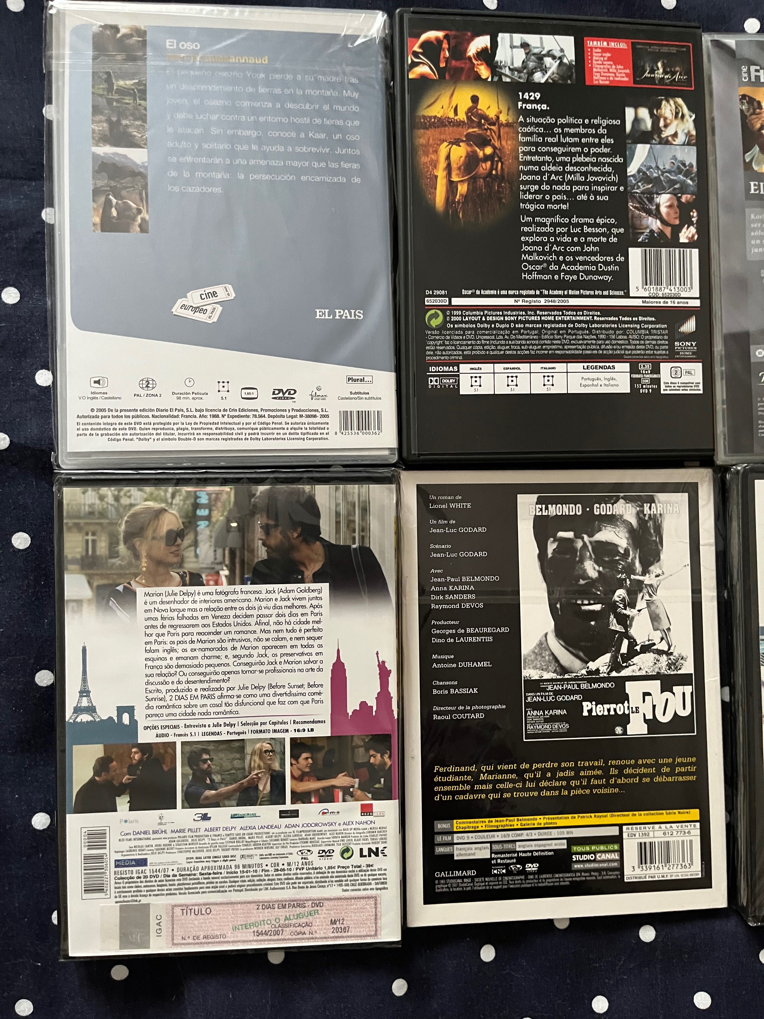 DVDs Cinema Francês: Luc Besson, Godard, Michel Gondry, Dardenne