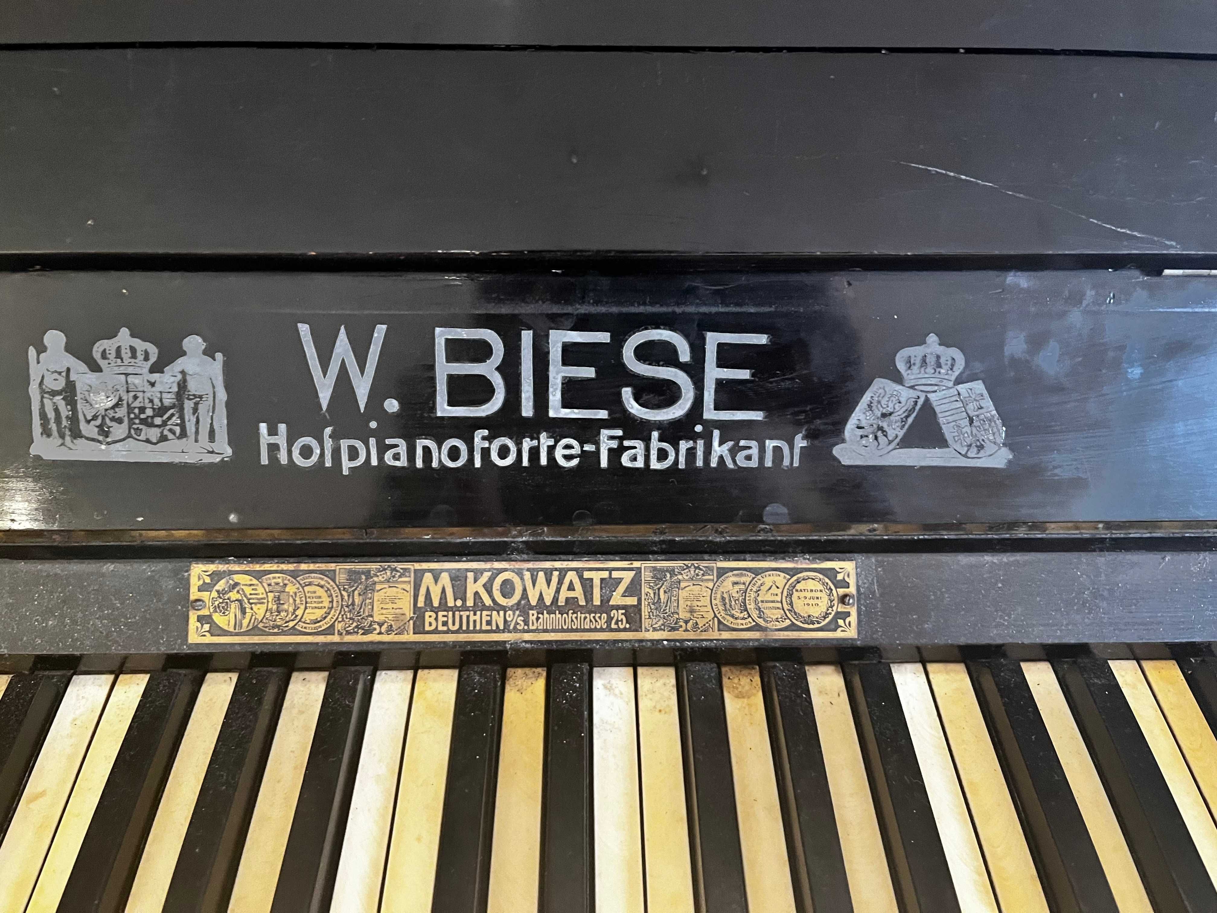 Pianino Wilhelm Biese, Berlin, 1902 rok