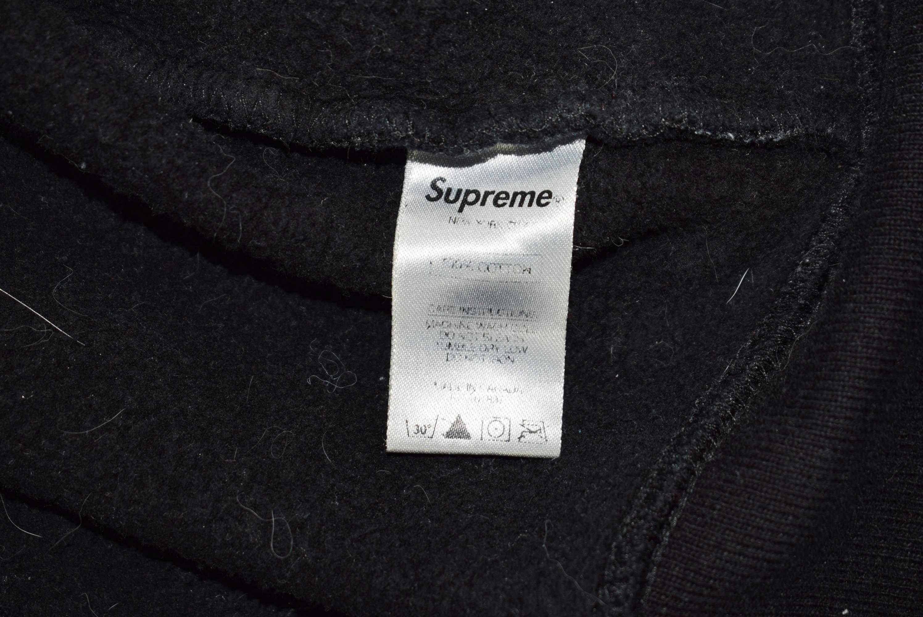 Supreme oryginalna gruba bluza hoody zip L
