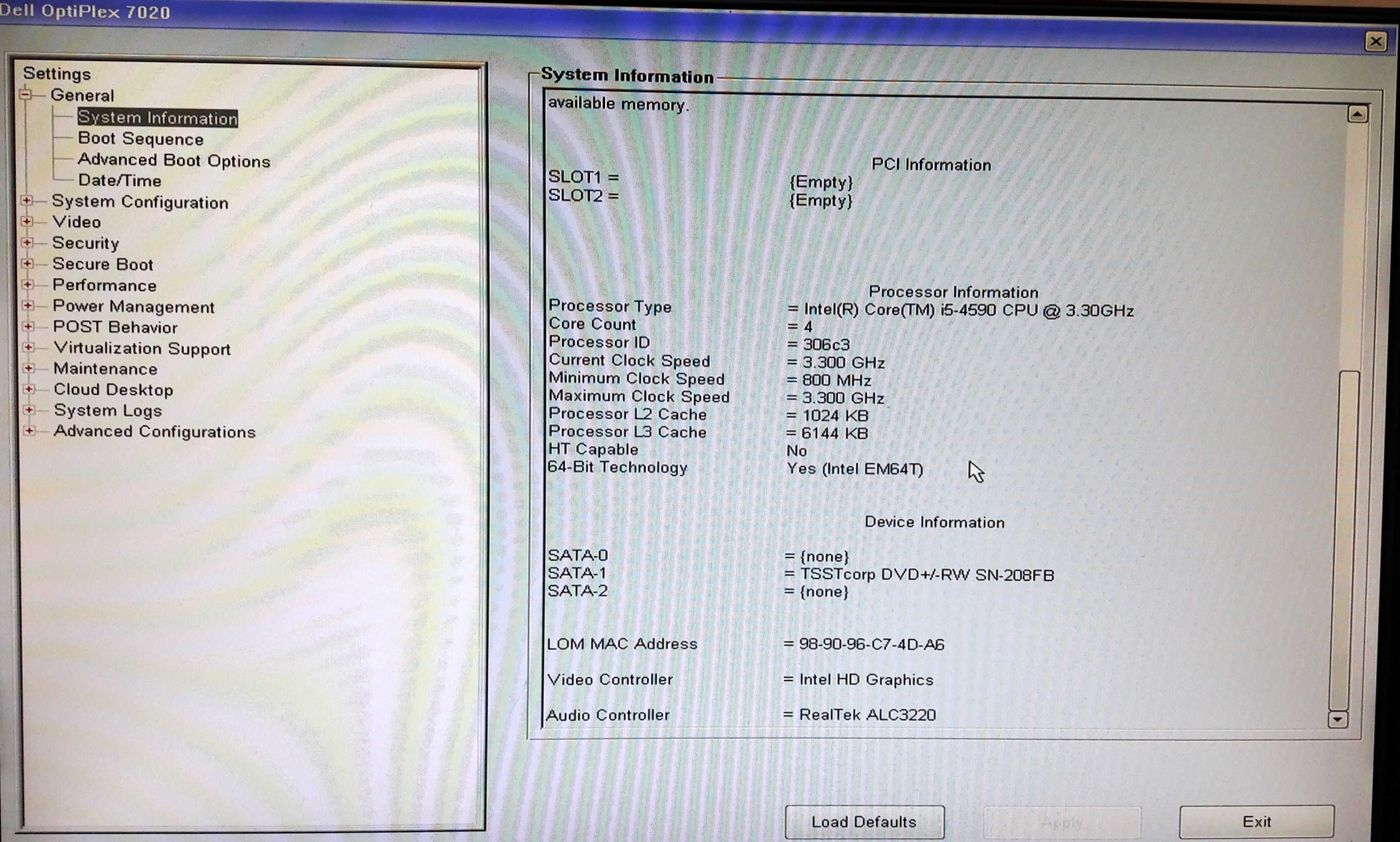 Komputer Dell Optiplex 7020 i5-4590 8GB Bez dysku