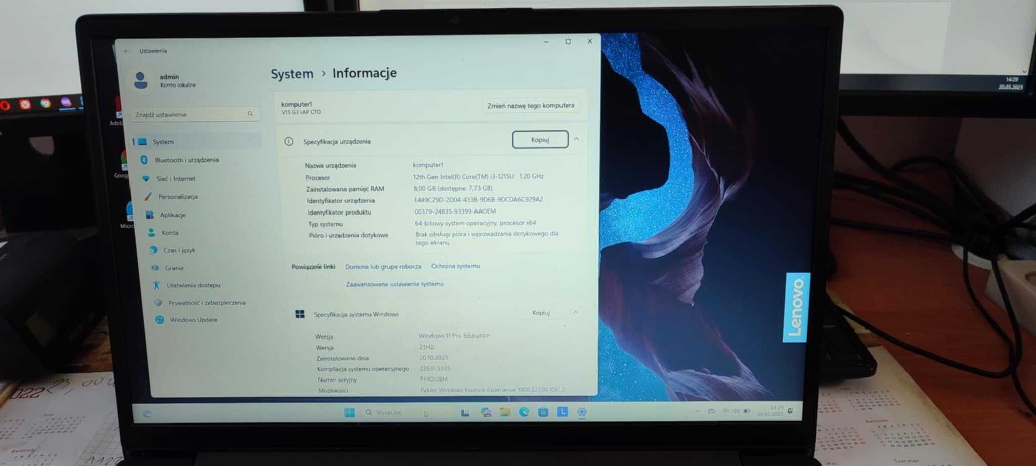 Laptop Lenovo V15 G3 IAP CTO