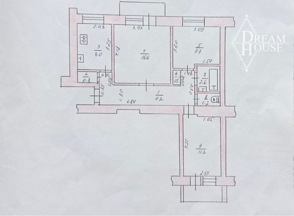Продаж 3 кімнатної квартири чеського типу