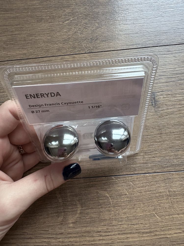 Uchwyty srebrne do szafki Ikea Eneryda