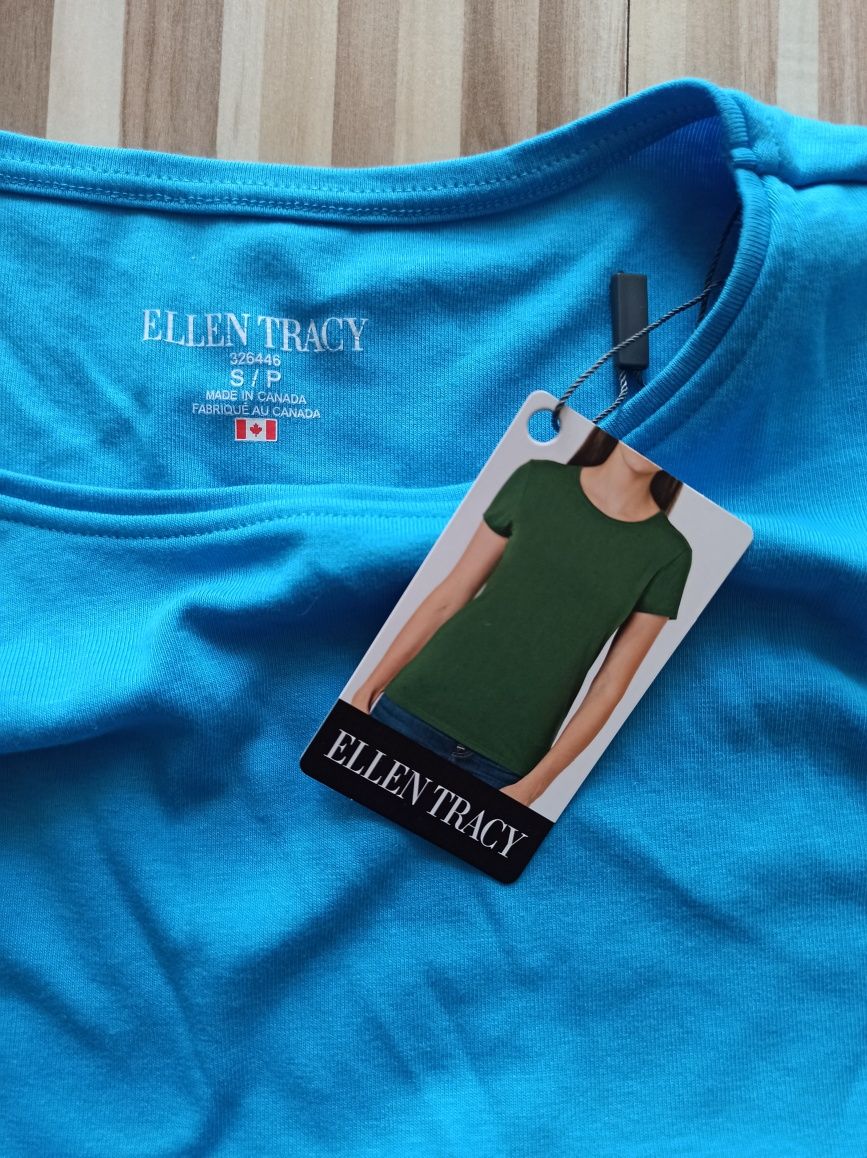 Koszulka bluzka niebieska Ellen Tracy