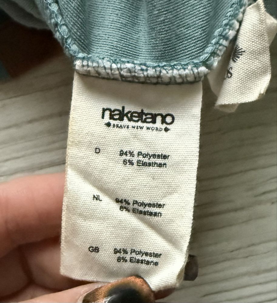 Welurowa długa ciepła lazurowa bluza damska Naketano