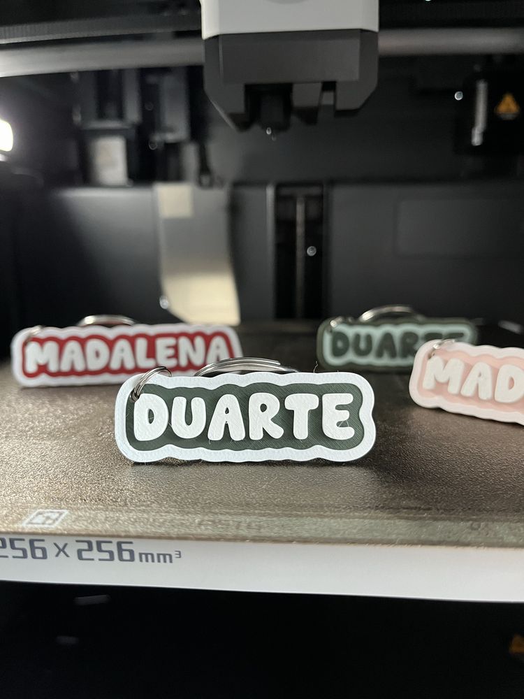 Porta-chaves personalizáveis com nome